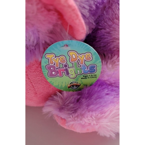 Adventure Planet Tye Dye Brights Purple Monkey Plush Ape Stuffed Animal 12" Toy - Picture 7 of 7
